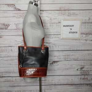VINTAGE Brighton Caroline Leather Bucket Bag